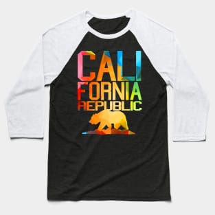 Vivid Colors - California Republic Bear Baseball T-Shirt